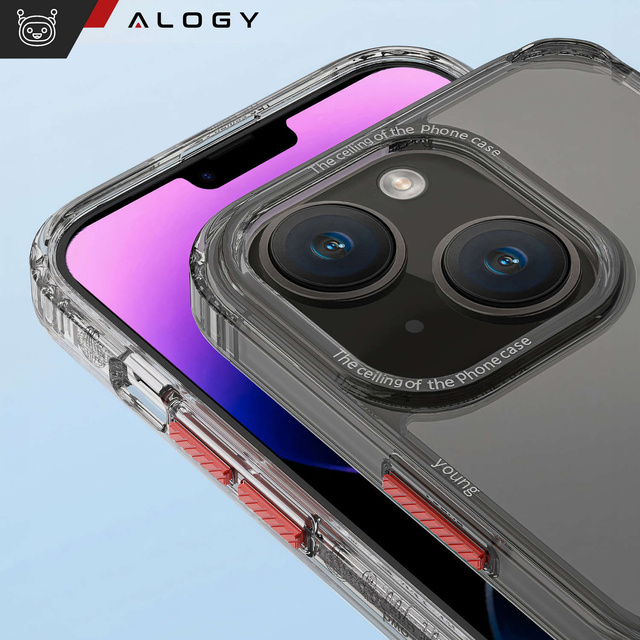 Etui na telefon Alogy Protective Case obudowa ochronna do Apple iPhone 14 Czarno-przezroczyste