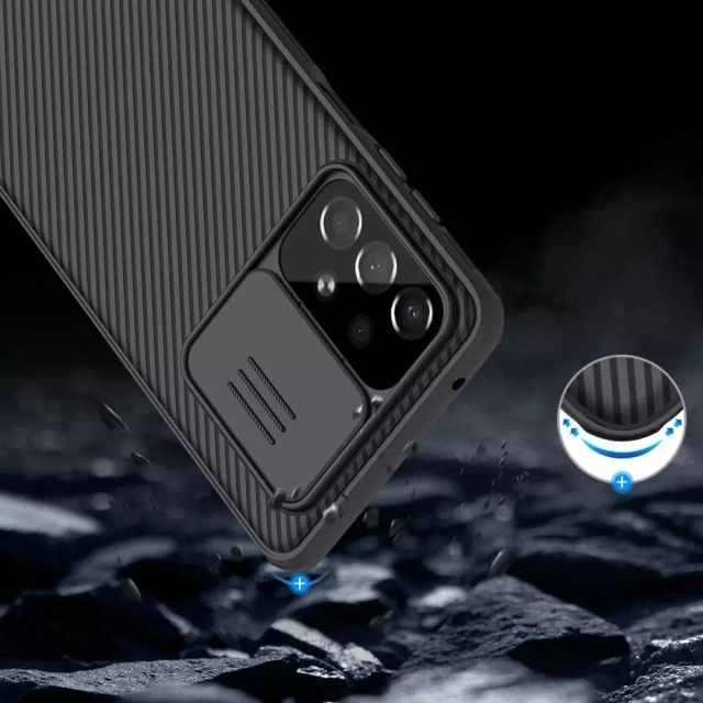 Nillkin CamShield Pro Case pancerne etui pokrowiec osłona na aparat kamerę Samsung Galaxy A73 czarny