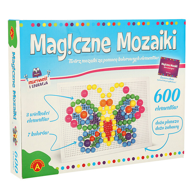 ALEXANDER Magiczne Mozaiki wpinanie guzików 600el. 5+