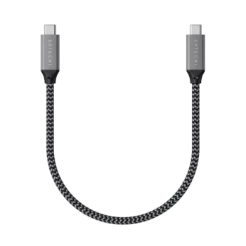 Satechi - kabel USB-C - USB-C 25 cm, 100W, 40Gbps (space gray)