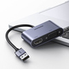 Przejściówka adapter USB - HDMI + VGA szara