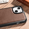 Etui pokryte naturalną skórą do iPhone 14 Plus Leather Oil Wax ciemny brąz