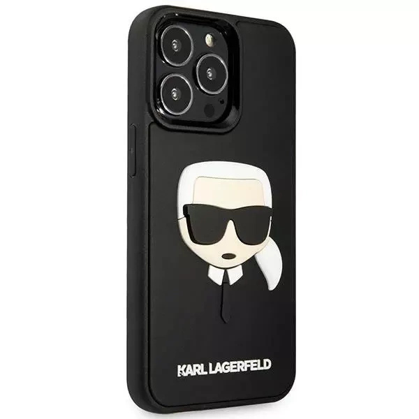 Etui Karl Lagerfeld KLHCP14LKH3DBK do iPhone 14 Pro 6,1" hardcase 3D Rubber Karl`s Head