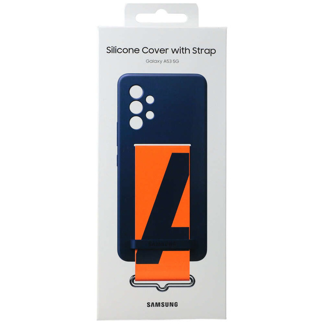 Oryginalne etui Samsung Silicone Cover Strap do Samsung Galaxy A53 5G Granatowe