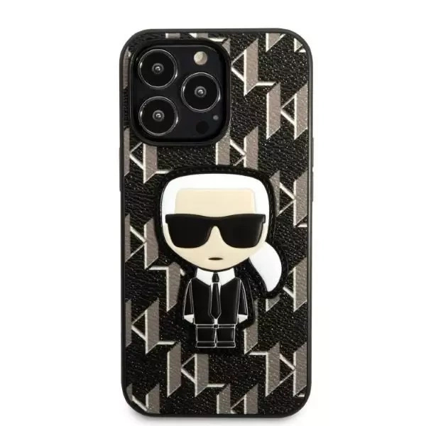 Etui ochronne na telefon Karl Lagerfeld KLHCP13LPMNIKBK do Apple iPhone 13 Pro / 13 6,1" hardcase czarny/black Monogram Ikonik Patch