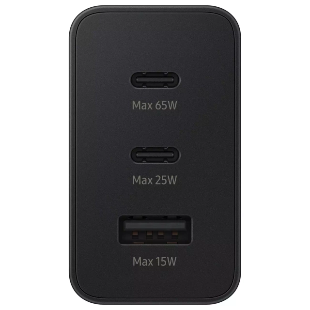 Ładowarka sieciowa 2x USB-C i 1x USB PPS PD 65W QC 3.0 AFC FCP czarny