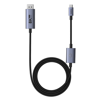 Kabel przewód USB-C - DisplayPort DP 8K PD 100W High Definition Series 1.5m - czarny